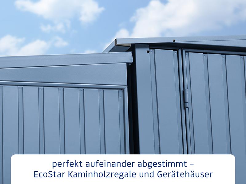 EcoStar Kaminholzregal ,TREND-V,TYP2, Taubenblau