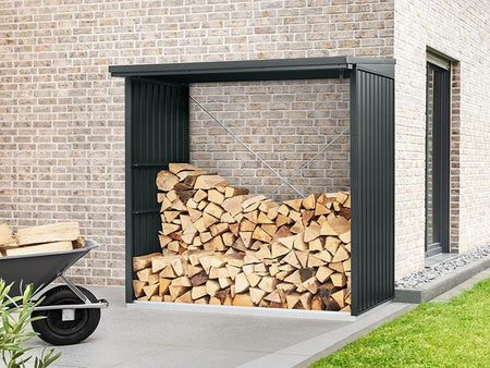 EcoStar Kaminholzregal ,TREND-V,TYP2, Anthrazitgrau