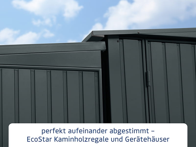 EcoStar Kaminholzregal ,TREND-V,TYP2, Anthrazitgrau