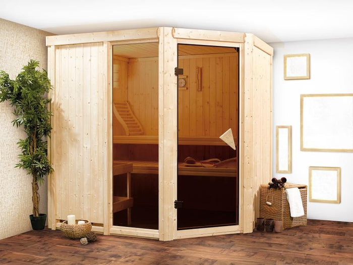 Fiona 2 - Karibu Sauna ohne Ofen - ohne Dachkranz -