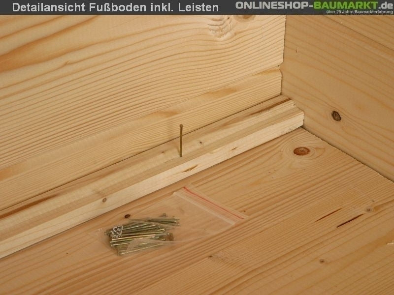 Fußboden inkl. Fundamenthölzer für Venlo A natur & Lüttich XS