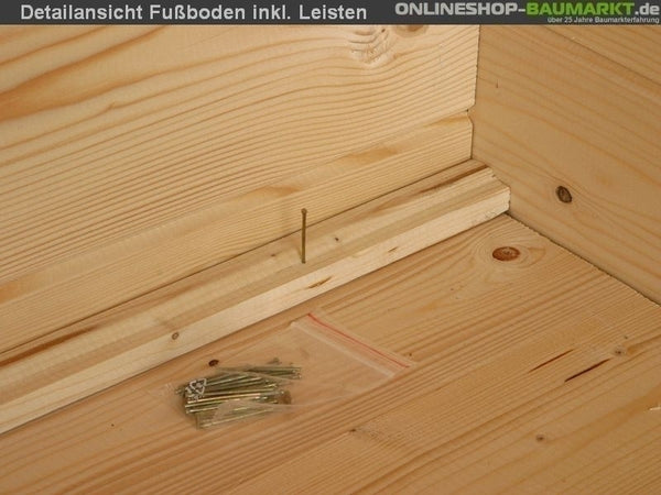 Fußboden inkl. Fundamenthölzer für Venlo A natur & Lüttich XS