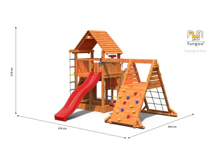 FUNGOO BIG LEADER SPIDER RED / NADELHOLZ teak impr.