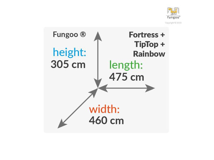 FUNGOO FORTRESS TIPTOP Rainbow / NADELHOLZ teak impr.