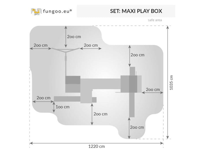 FUNGOO MAXI SET  PLAY BOX (My_SIDE FORTRESS Toybox Rainbow Move+) / NADELHOLZ teak impr.
