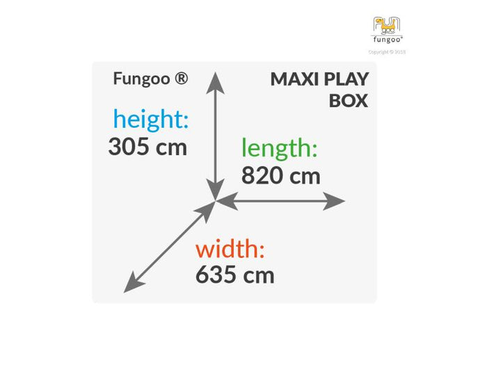 FUNGOO MAXI SET  PLAY BOX (My_SIDE FORTRESS Toybox Rainbow Move+) / NADELHOLZ teak impr.