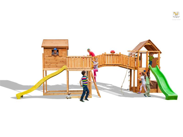 FUNGOO MAXI SET  SIZED PLAZA (My_SIDE FORTRESS Toybox Rainbow) / NADELHOLZ teak impr