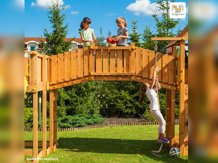 FUNGOO MAXI SET  SIZED PLAZA (My_SIDE FORTRESS Toybox Rainbow) / NADELHOLZ teak impr