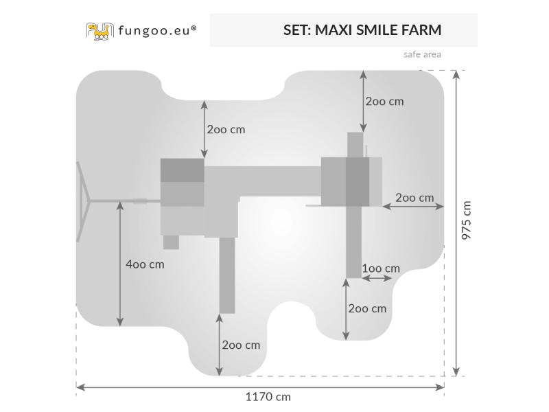 FUNGOO MAXI SET  SMILE FARM (My_SPACE_XL FORTRESS Toybox Rainbow Move+) / NADELHOLZ teak impr.