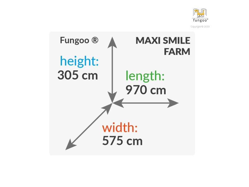FUNGOO MAXI SET  SMILE FARM (My_SPACE_XL FORTRESS Toybox Rainbow Move+) / NADELHOLZ teak impr.