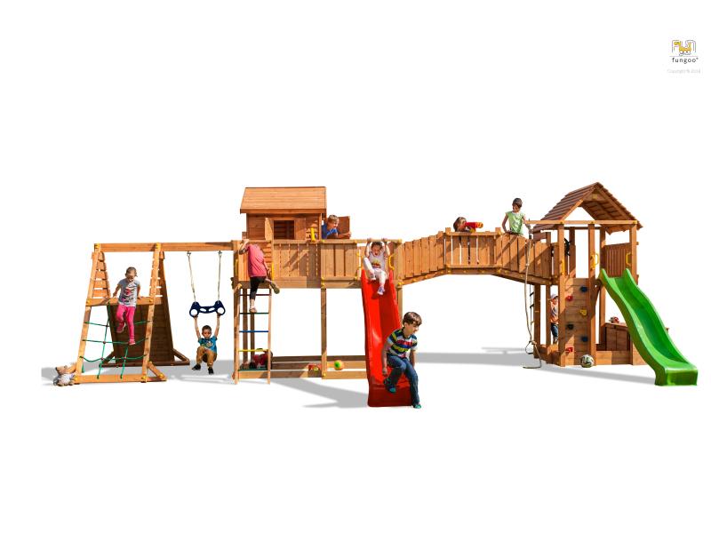 FUNGOO MAXI SET  SPIDER LAND (My_SPACE_XL FORTRESS Toybox Rainbow Spider+) / NADELHOLZ teak impr.