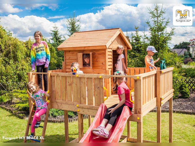 FUNGOO MAXI SET  SPIDER LAND (My_SPACE_XL FORTRESS Toybox Rainbow Spider+) / NADELHOLZ teak impr.