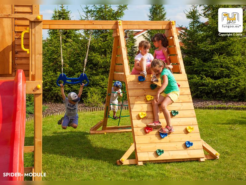 FUNGOO MAXI SET  SPIDER LAND (My_SPACE_XL FORTRESS Toybox Rainbow Spider+) / NADELHOLZ teak impr.