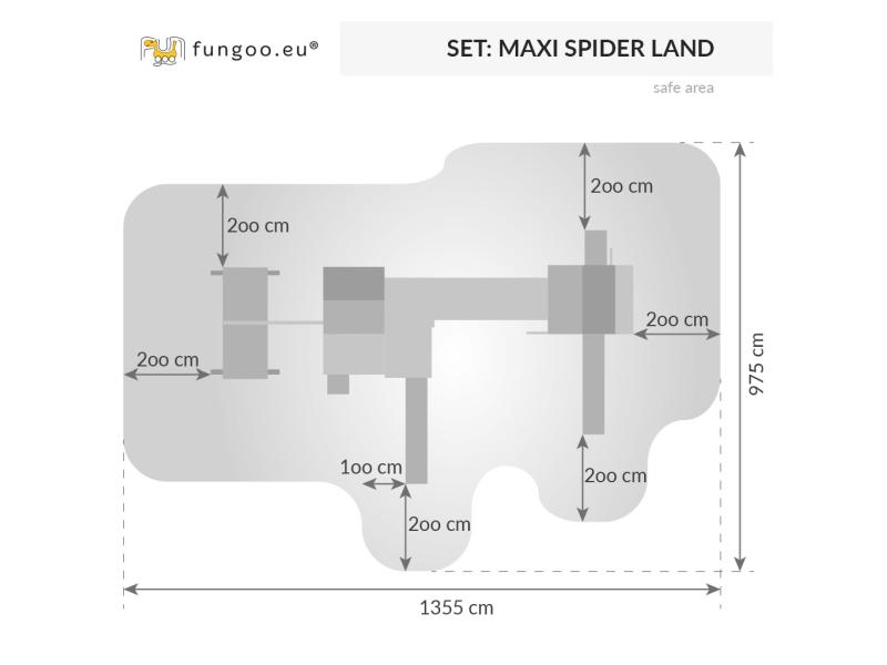 FUNGOO MAXI SET  SPIDER LAND (My_SPACE_XL FORTRESS Toybox Rainbow Spider+) / NADELHOLZ teak impr.