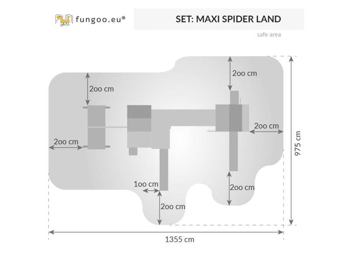 FUNGOO MAXI SET  SPIDER LAND (My_SPACE_XL FORTRESS Toybox Rainbow Spider+) / NADELHOLZ teak impr.