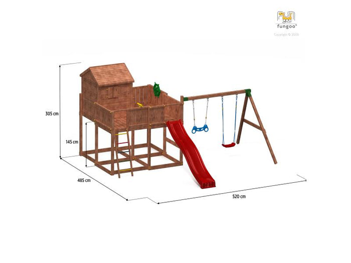 FUNGOO My SPACE XL Move+ / NADELHOLZ teak impr.