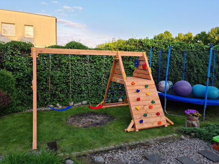 FUNGOO SPIDER KING (Schaukelsitz rot) / NADELHOLZ teak impr.