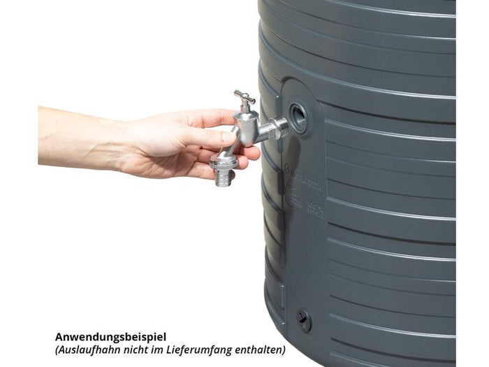 Garantia Regentonne Nordic 2in1, 300 Liter, graphit grey, inkl. Pflanzschale