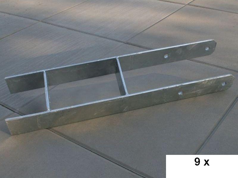 Gratis Karibu H-Pfostenanker 9 x 9 x 60 cm 9 Stück im Wert von 269,91EUR