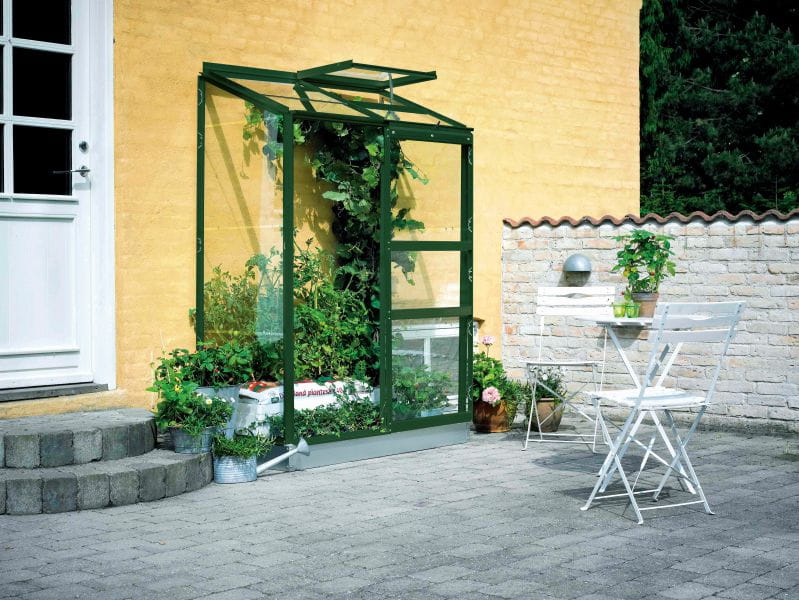 Halls Gewächshaus Altan 2 Grün Blankglas