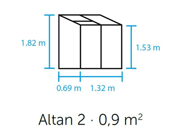 Halls Gewächshaus Altan 2 Schwarz Blankglas