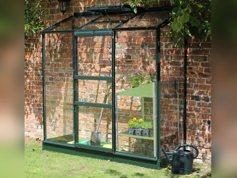 Halls Gewächshaus Altan 3 Grün Blankglas