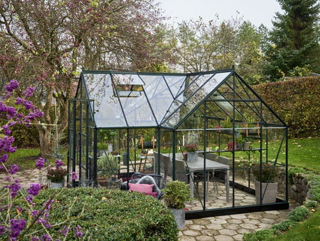 Halls Gewächshaus Garden Room Grün Sicherheitsglas