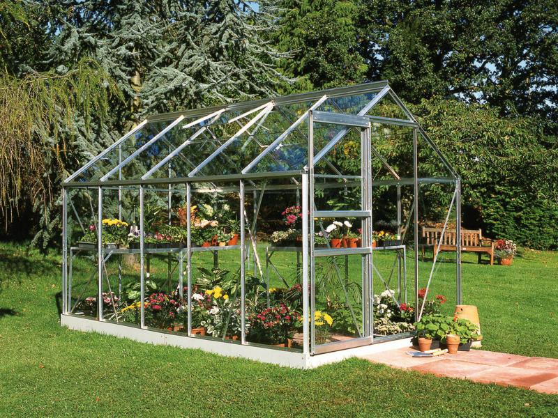 Halls Gewächshaus Popular 106 Alu Blankglas