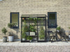 Halls Gewächshaus Qube Lean-to 26 Schwarz Sicherheitsglas