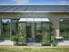 Halls Gewächshaus Qube Lean-to 68 Schwarz Sicherheitsglas