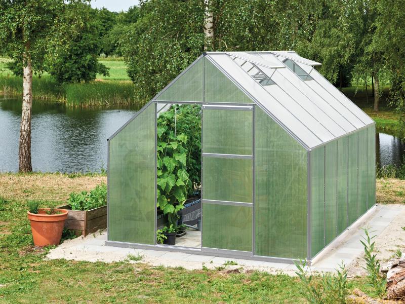 Halls Gewächshaus Universal 128 Alu SDPL