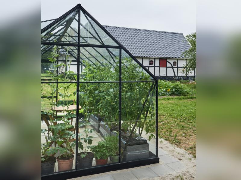 Halls Gewächshaus Universal 148 Schwarz 3 mm Blankglas
