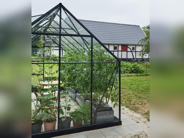 Halls Gewächshaus Universal 148 Schwarz 3 mm Blankglas
