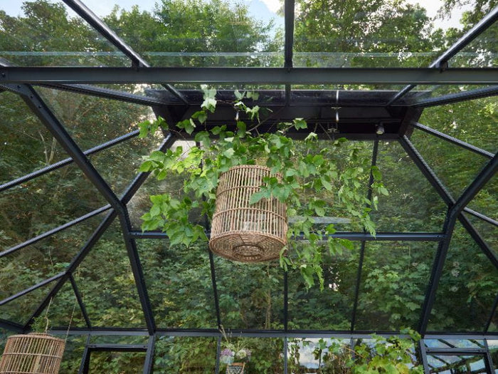 Juliana Gewächshaus Grand Oase 25,6 qm, Anthrazit pulverbeschichtet, 3mm Sicherheitsglas - SPARSET i