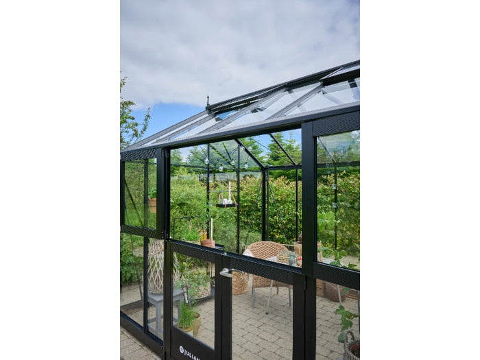 Juliana Gewächshaus Jubii 60 Schwarz 10,9 m² mit 3 mm Sicherheitsglas