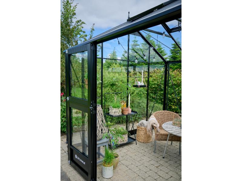 Juliana Gewächshaus Jubii 60 Schwarz 10,9 m² mit 3 mm Sicherheitsglas
