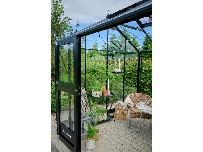 Juliana Gewächshaus Jubii 60 Schwarz 10,9 m² mit 3 mm Sicherheitsglas