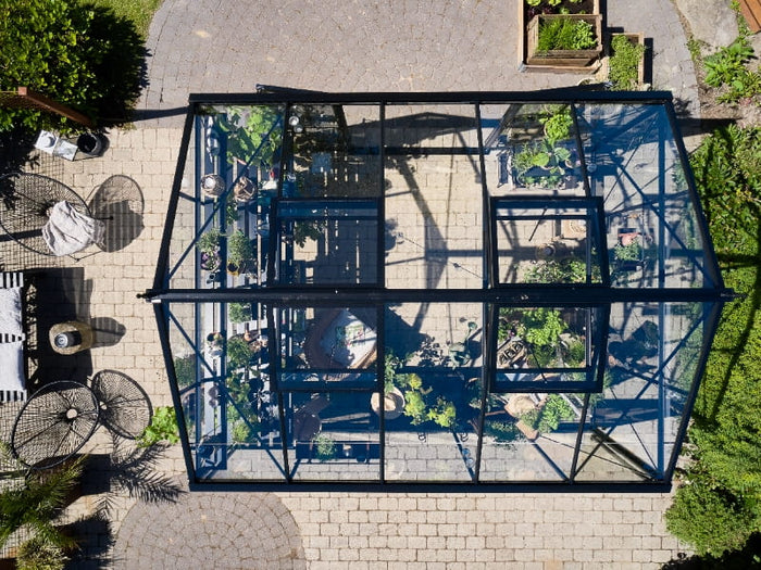 Juliana Gewächshaus Jubii 60 Schwarz 10,9 m² mit 3 mm Sicherheitsglas