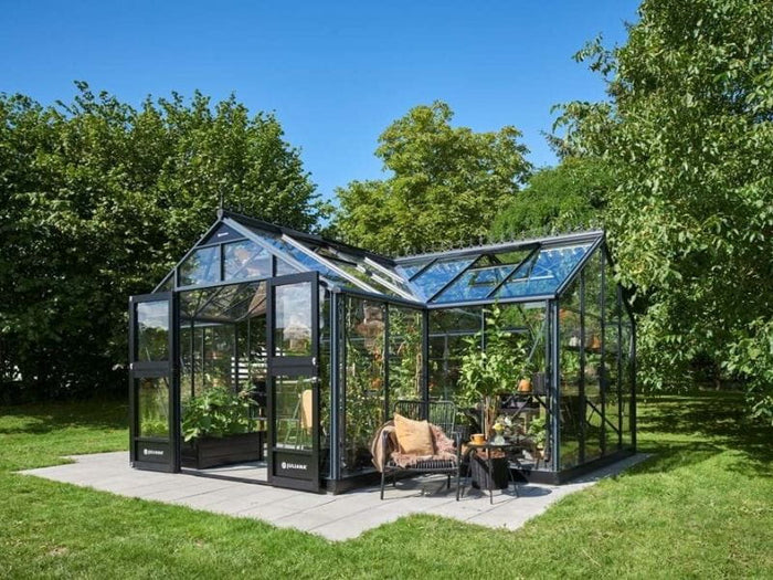 Juliana Gewächshaus Orangerie 21,5 qm, Anthrazit mit 3mm Sicherheitsglas