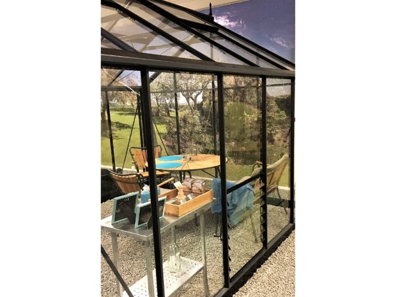 Juliana Lamellenlüfter inkl. Glas - Premium, Gartner, Orangeri, schwarz