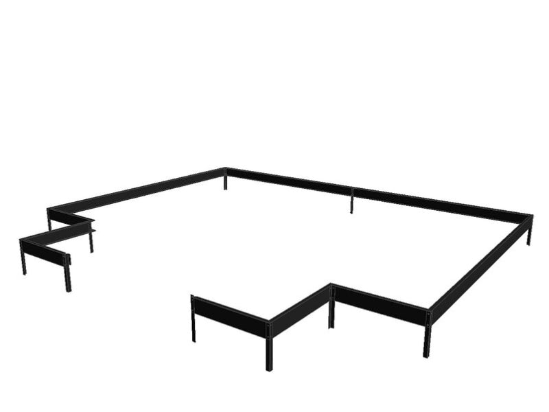 Juliana Stahl-Fundament für Gewächshaus Orangerie 21,5 qm, schwarz