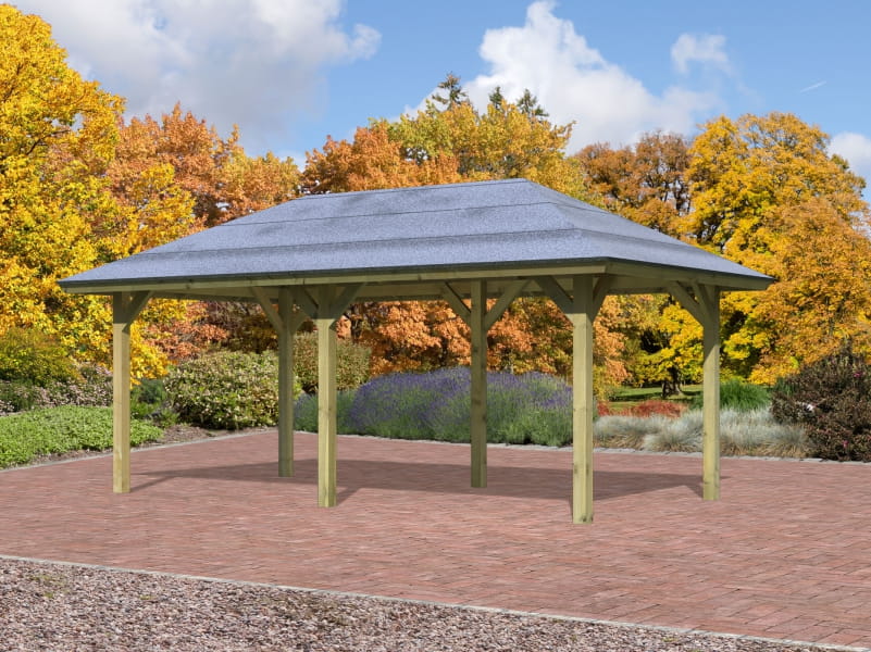 Karibu 4-Eck Pavillon Classic Bergen 2 kdi