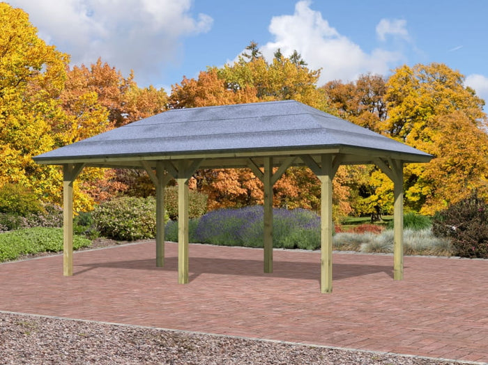 Karibu 4-Eck Pavillon Classic Bergen 2 kdi