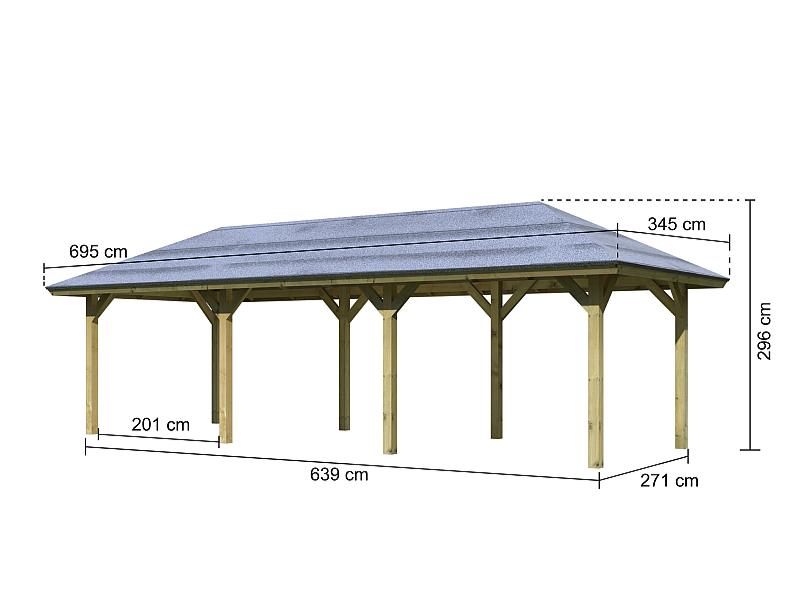 Karibu 4-Eck Pavillon Eco Perida 2