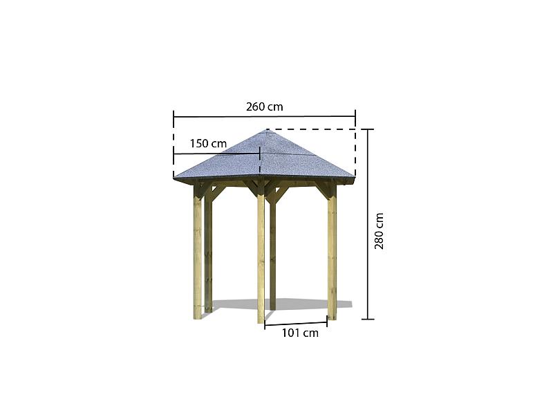 Karibu 6-Eck Pavillon Eco Lissabon