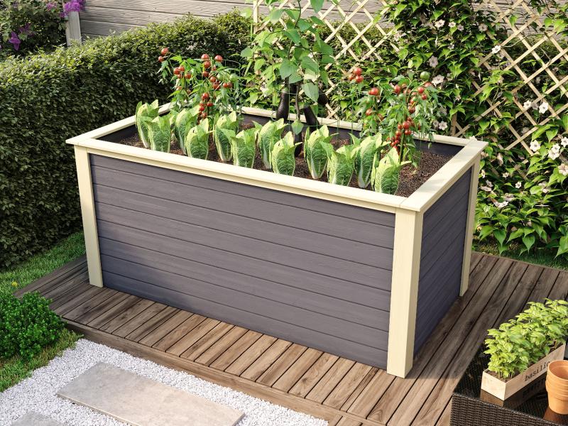 Karibu Aktionshochbeet Sunny, terragrau 28 mm