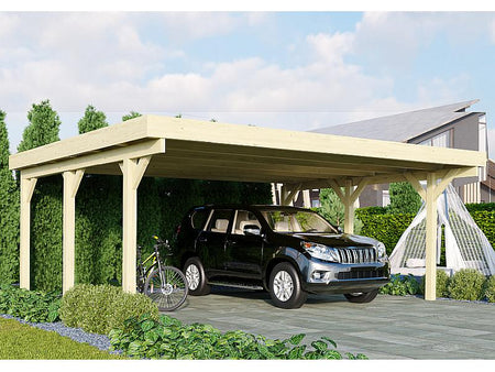 Karibu Carport Classic Doppel 1 ohne Einfahrtsbogen kdi