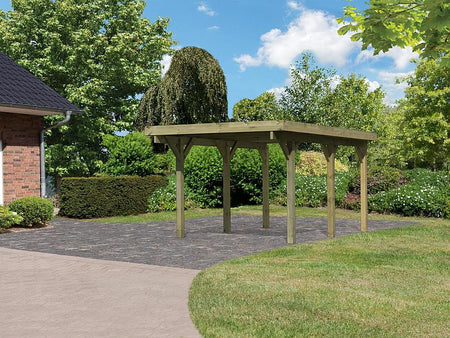 Karibu Carport Classic Einzel 1 ohne Einfahrtsbogen kdi
