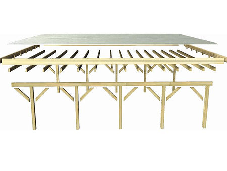 Karibu Carport Classic Einzel 3 ohne Einfahrtsbogen kdi