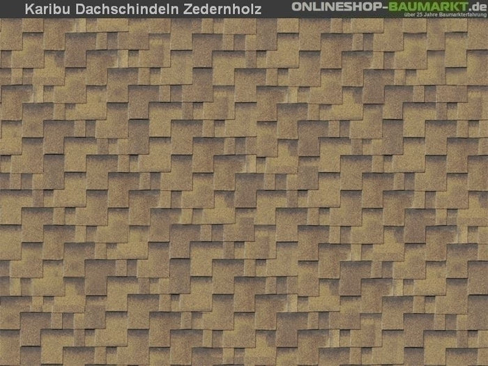 Karibu Dachschindeln Asymetrisch Zedernholz 21 Pakete